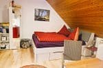 Komfortables Bett unserer kleinen Ferienwohnung